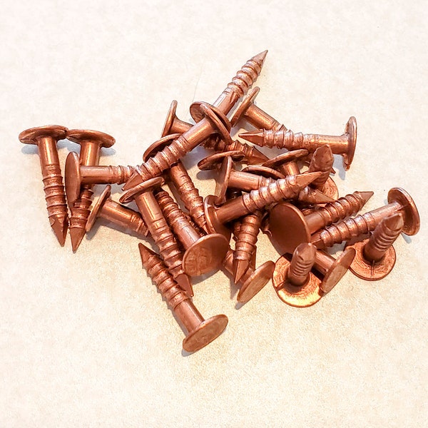 3/4" solid copper annular nails - Qty of 10 OR 25 pcs.
