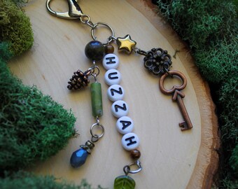 Handmade Huzzah Ren Faire Keychain, Bag Charm, Bag Charms, Purse Keychains, Fantasycore, Whimsical Accessories, Renaissance Faire