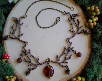 Antler Charm Necklace, Fairycore, Elvencore, Ren Faire Jewelry, Fantasy Necklace, Forestcore