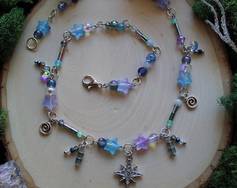 Fairycore Charm Necklace, Winter Solstice Jewelry, Medievalcore Jewelry, Princesscore, Cottagecore Jewelry, Renaissance Faire Jewelry