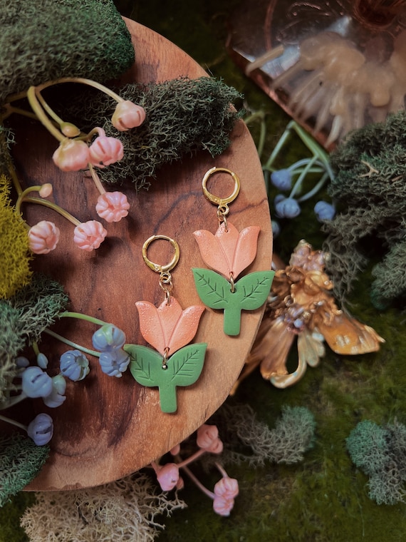 Spring Earrings Polymer Clay Earrings Fairycore Cottagecore