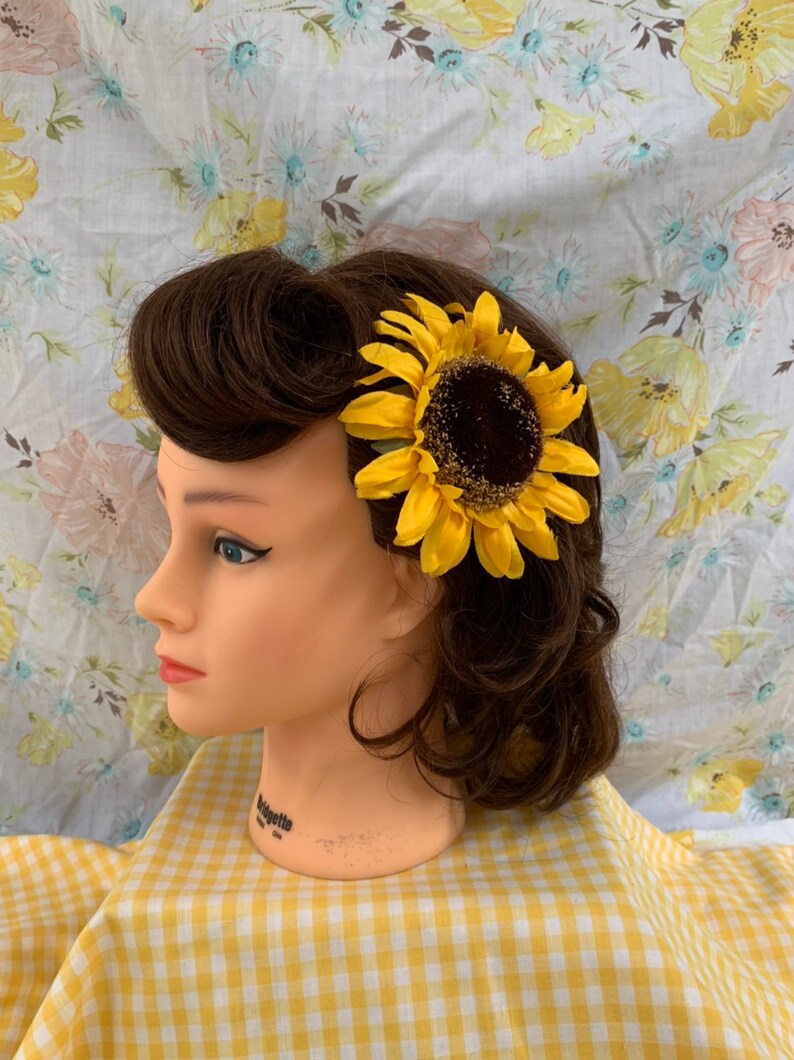 Millie Sunflower Hair Clip Hair Flower Accessory Summer Etsy
