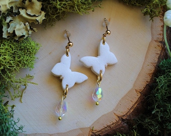 Polymer Clay Fairycore Charm Earrings, Princesscore Earrings, Fairycore, Cottagecore, Floral Earrings