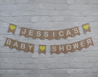 Yellow BABY SHOWER BUNTING.  Any colour to make the day more special