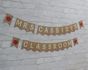 Teacher Classroom Bunting, Back to School Banner