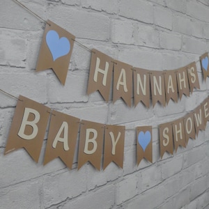 PERSONALISED BABY SHOWER Bunting. Any colour to make the day more special image 1