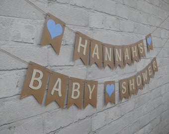 PERSONALISED BABY SHOWER Bunting.  Any colour to make the day more special