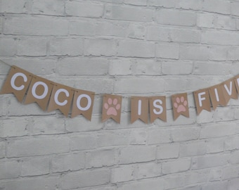 Dog Cat Pet Birthday Bunting.  Pet Decoration.