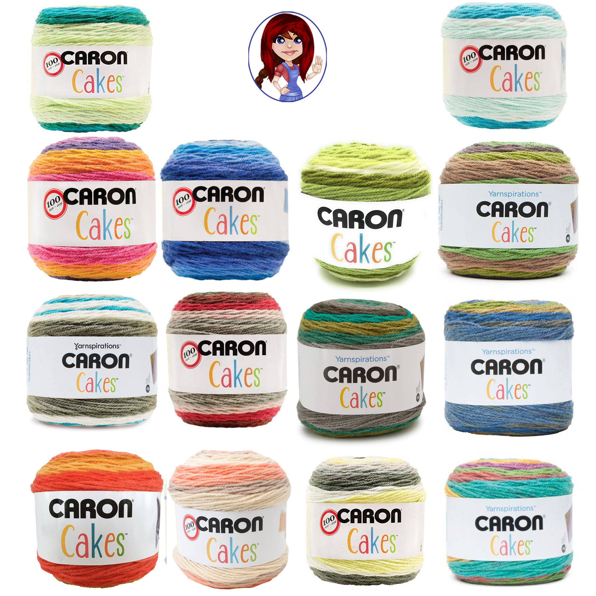 Caron Cakes, Lime Twist, 7.1 Ounces/200 G Yarn