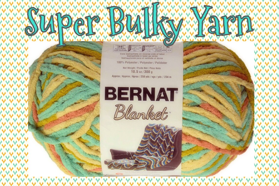 Bernat Blanket SAILORS DELIGHT Super Bulky Big Ball Yarn 10.5 Etsy