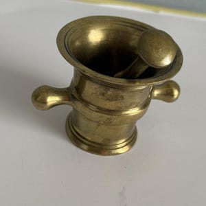 Antique Brass Mortar & Pestle