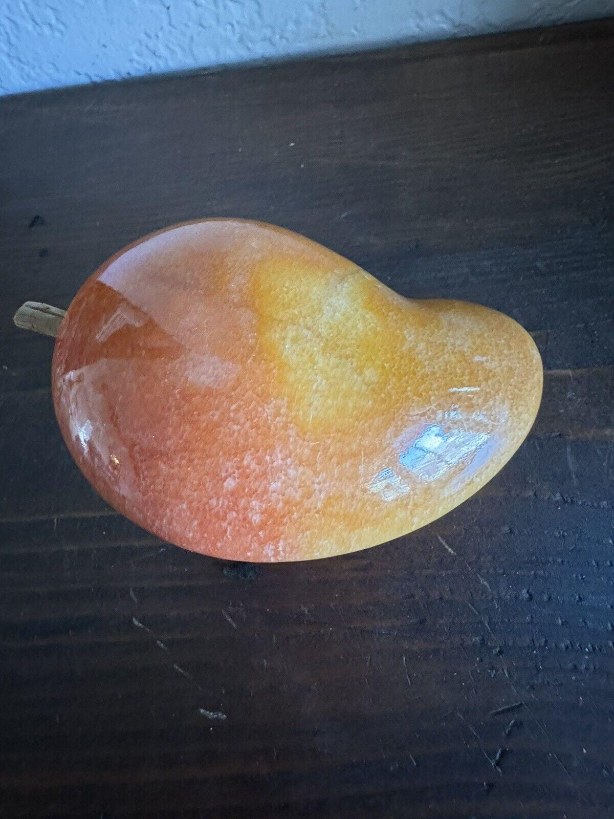MCM Italian Alabaster Carved Fruit-Mango