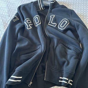 Vintage Polo Ralph Lauren Jacket Full Zip Tan Men&#39;s Size Med