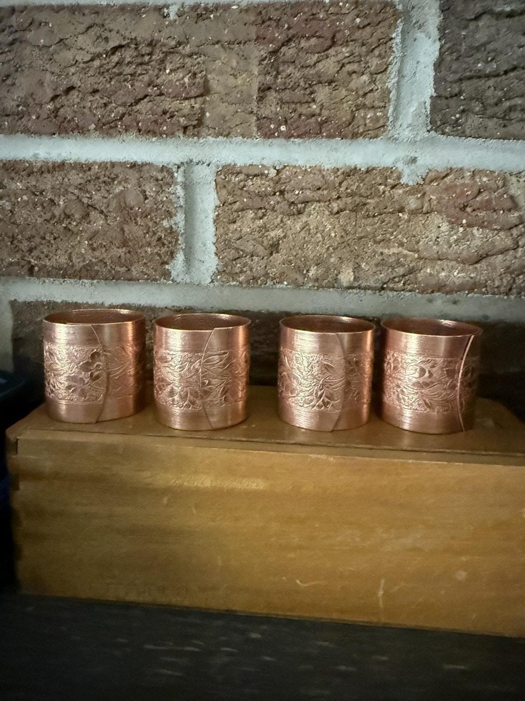 Coppercraft Rings 1977 Copper Guild 4 Napkin Rings Coppercraft Guild Sample Party Rep NOS ...