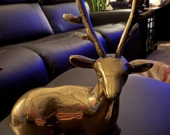 Vintage Brass Deer Figurine