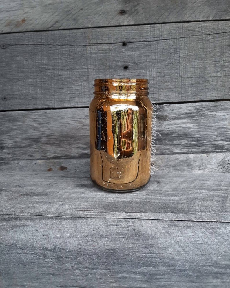 Gold Mercury Mason Jar Etsy