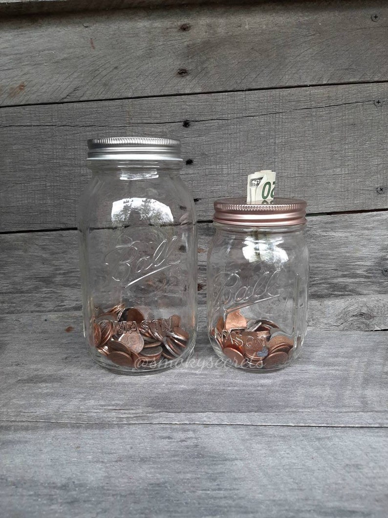 Ball Mason Jar Bank/change Jar Etsy