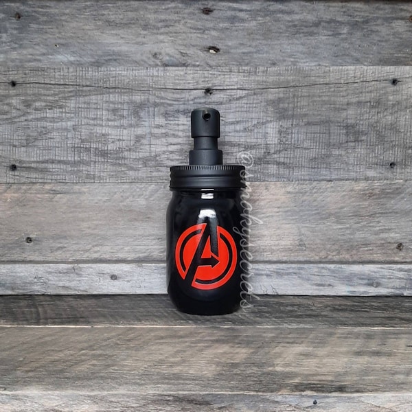 Marvel Avengers Mason Jar: Add On Soap Dispenser, Coin Jar, Toothbrush Lid, Hanging Lid