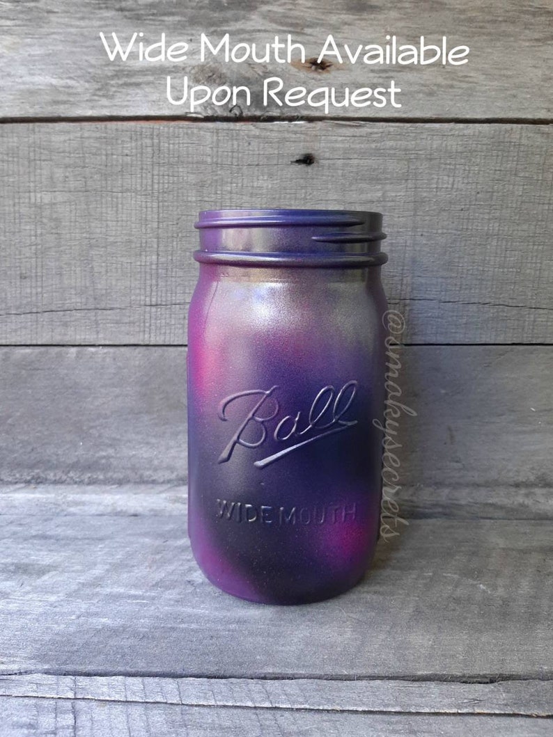 Galaxy Multi Color Mason Jar Etsy