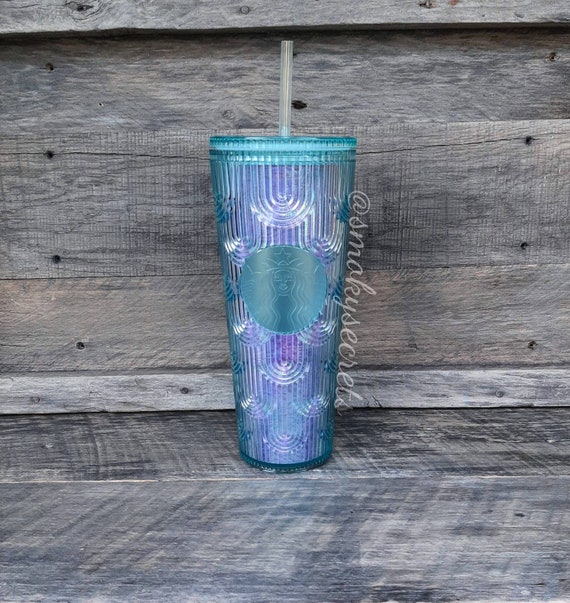 starbucks burgundy grid tumbler