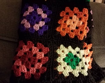 Baby Afghan; Crochet Baby Blanket; Granny Square Blanket