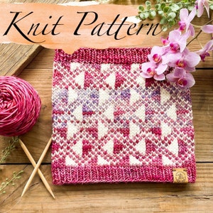 KNITTING PATTERN: The Mindful Cowl /Knit Cowl Pattern Worsted, Light Bulky, Bulky/Light Super Bulky, Neck Warmer Pattern, Instant Download