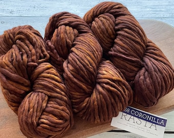 Malabrigo RASTA - CORONILLA / Hilo supergrueso, una sola capa, 100 % lana merino, hilo Malabrigo, regalo para tejedores o crocheteros