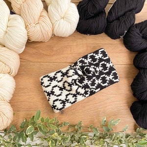 KNITTING PATTERN: Linked In Headband /Knit Ear Warmer Pattern, Stranded Colorwork, Worsted Pattern, Ear Warmer,Fair Isle, Instant Download