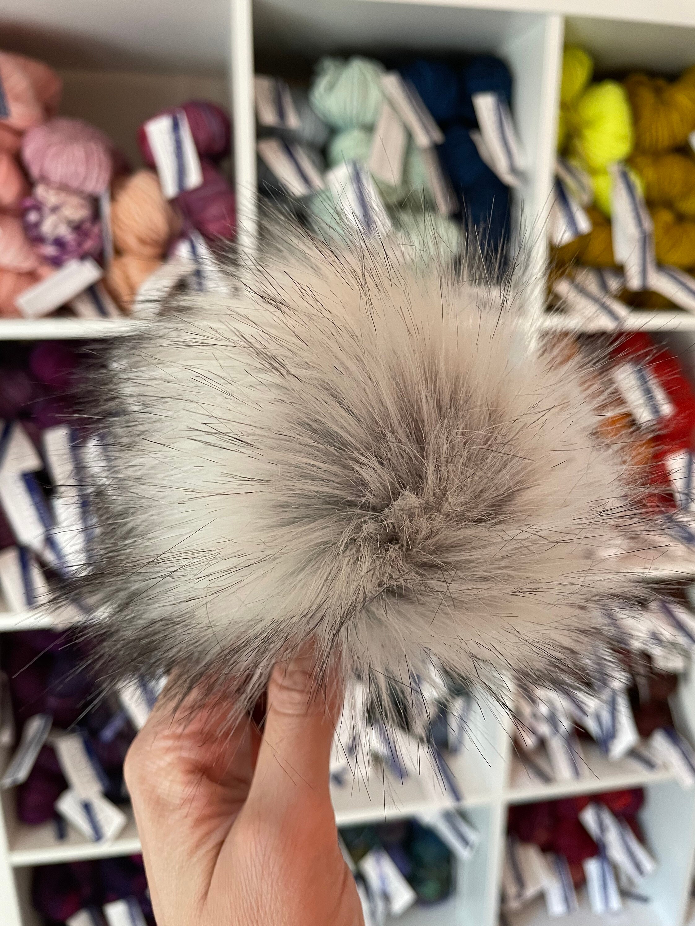 FAUX FUR Pom Pom Large Faux Fur Poms 
