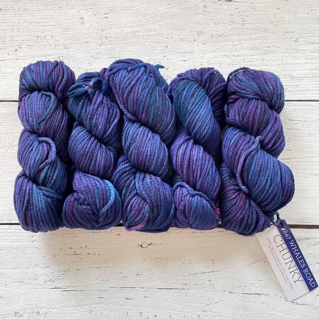 Malabrigo CHUNKY WHALES ROAD / Bulky Yarn, 3 Ply, 100 Merino Wool