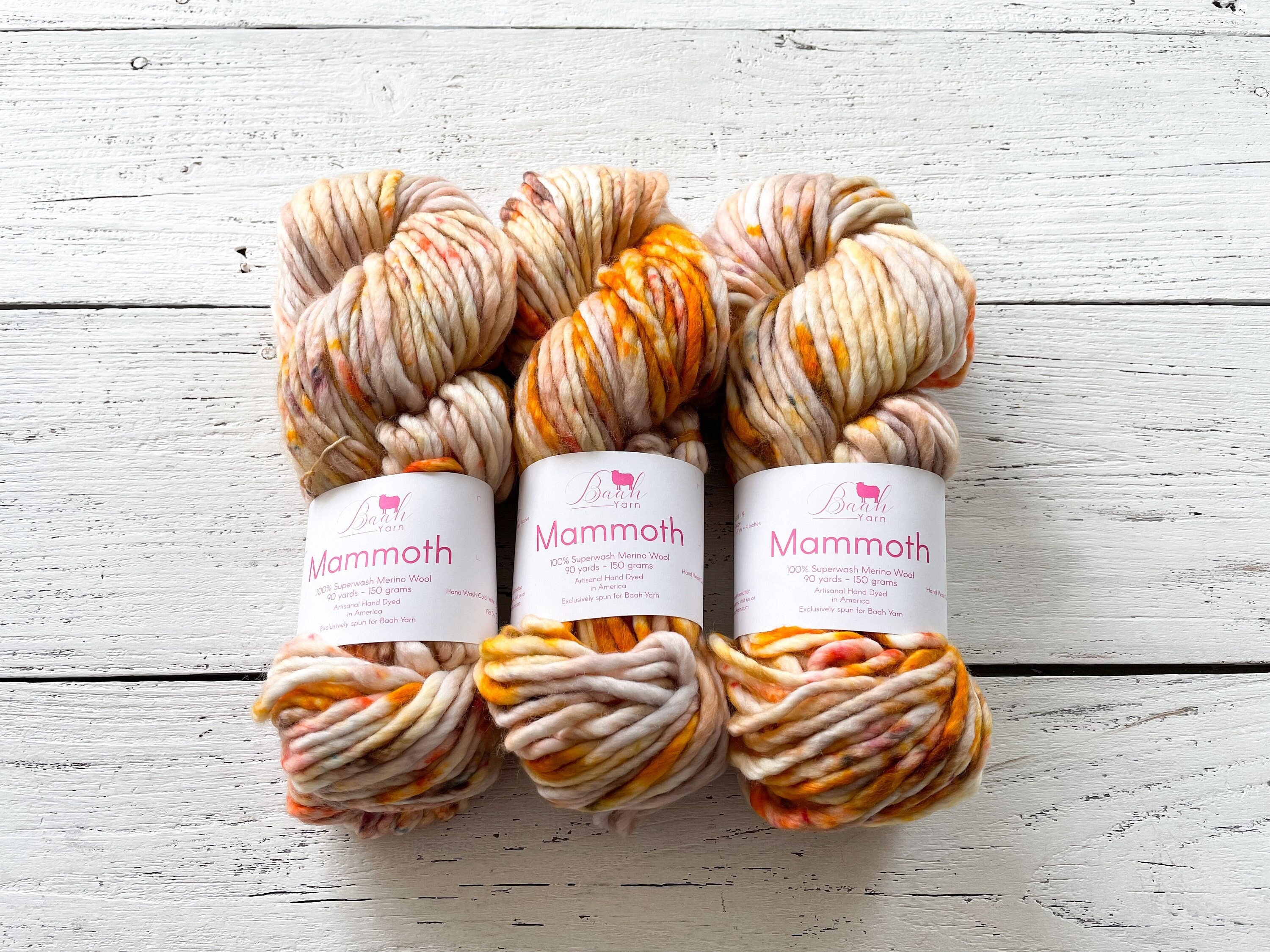 Mammoth giant acrylic yarn hot sale