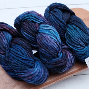Malabrigo RASTA - WHALES ROAD |Super voluminöses Garn, einfädig, 100% Merinowolle, Malabrigo Garn, Geschenk für Strickerinnen oder Häkelinnen