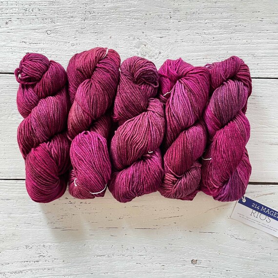 Malabrigo RIOS - MAGENTA |Worsted Weight Yarn (4) ,4 Ply, 100% Superwash  Merino Wool, Malabrigo Yarn, Gift for Knitters or Crocheters