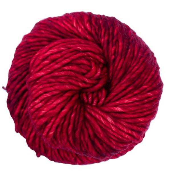 Malabrigo NOVENTA - RAVELRY RED | Heavy Bulky Yarn, Single Ply, 100% Superwash Merino Wool, Malabrigo Yarn, Gift for Knitters or Crocheter