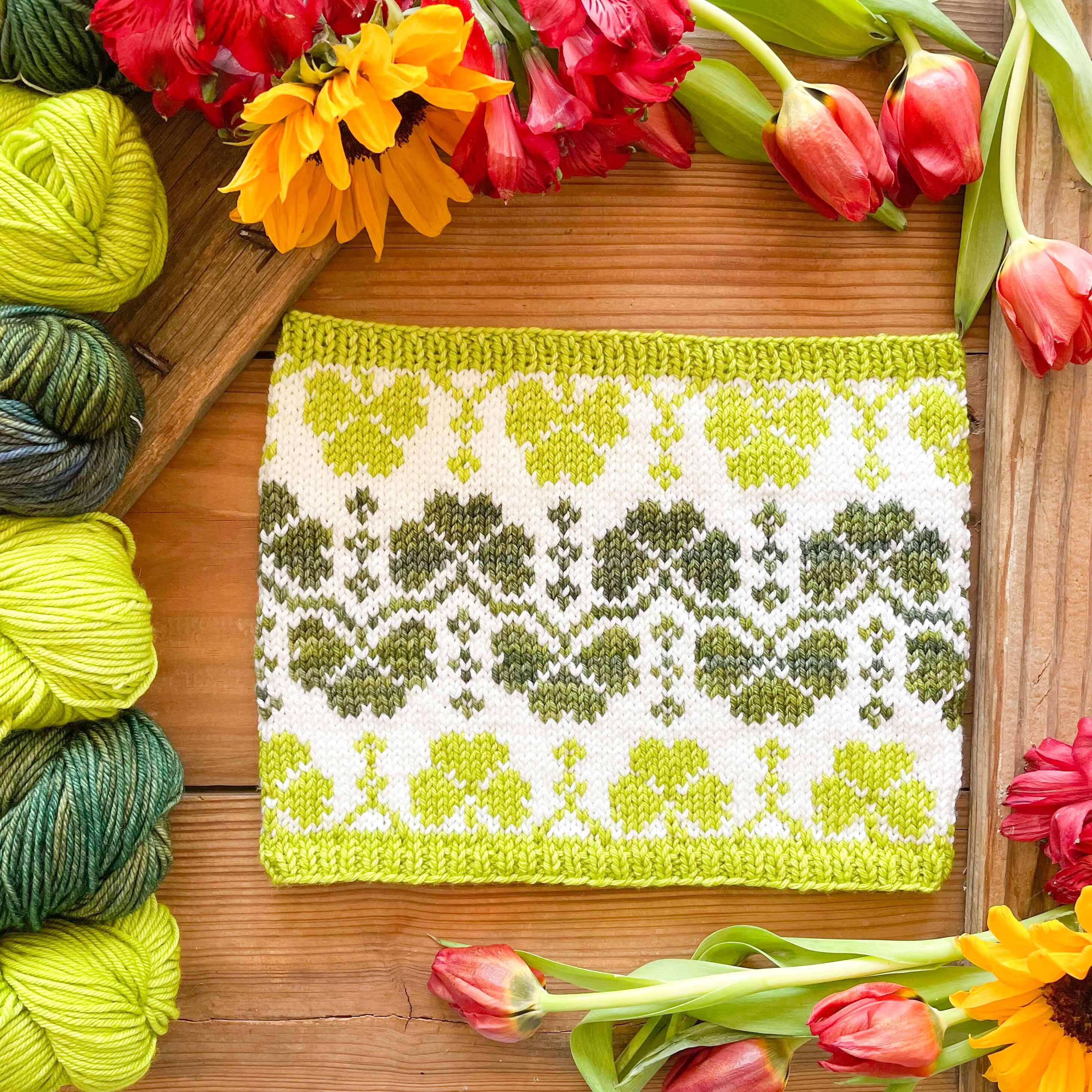 Stranded Colorwork Cowl KNITTING PATTERN: All Over Clover Cowl /knit Cowl Pattern, Stranded ...