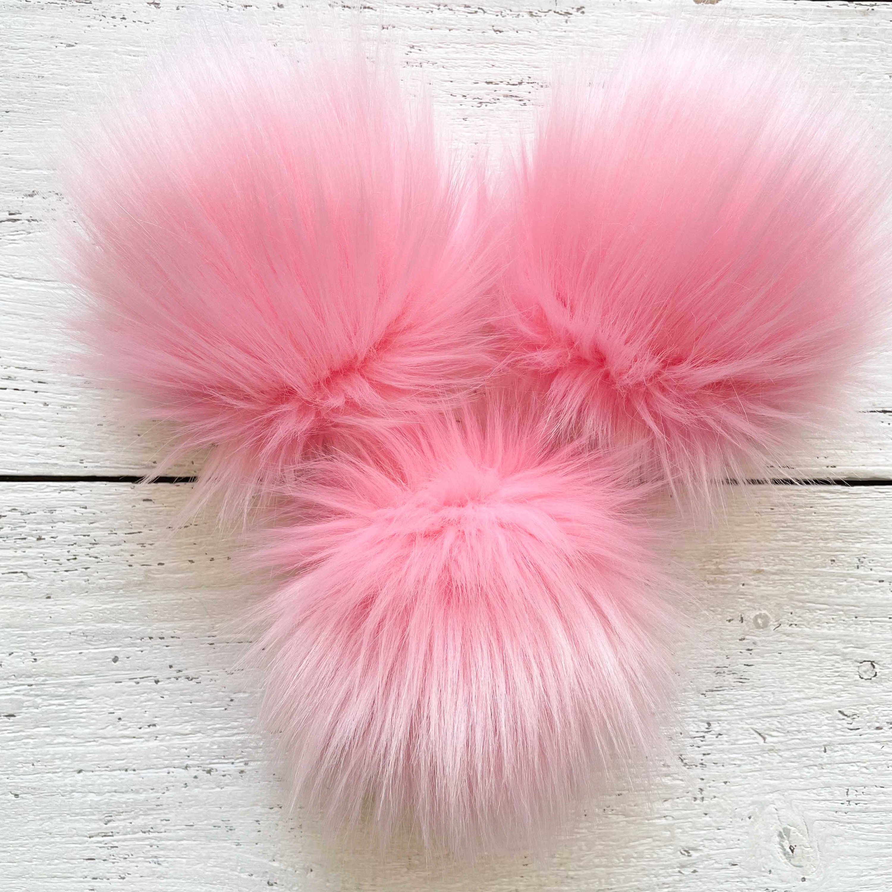 Pink Fur Pom Pom for Hat Fluffy Pompoms Sew on Pom Pon Tie 