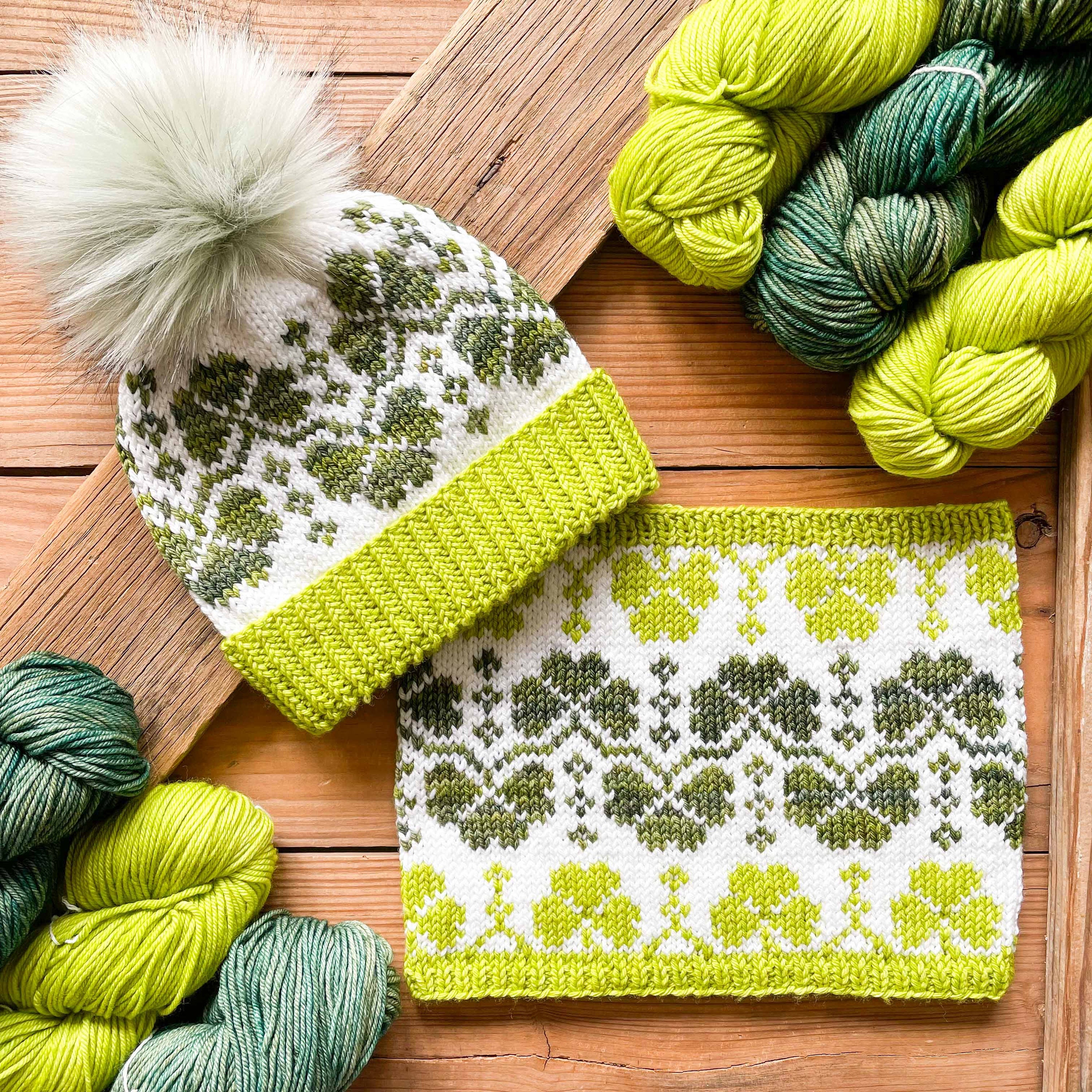 Stranded Colorwork Cowl KNITTING PATTERN: All Over Clover Cowl /knit Cowl Pattern, Stranded ...