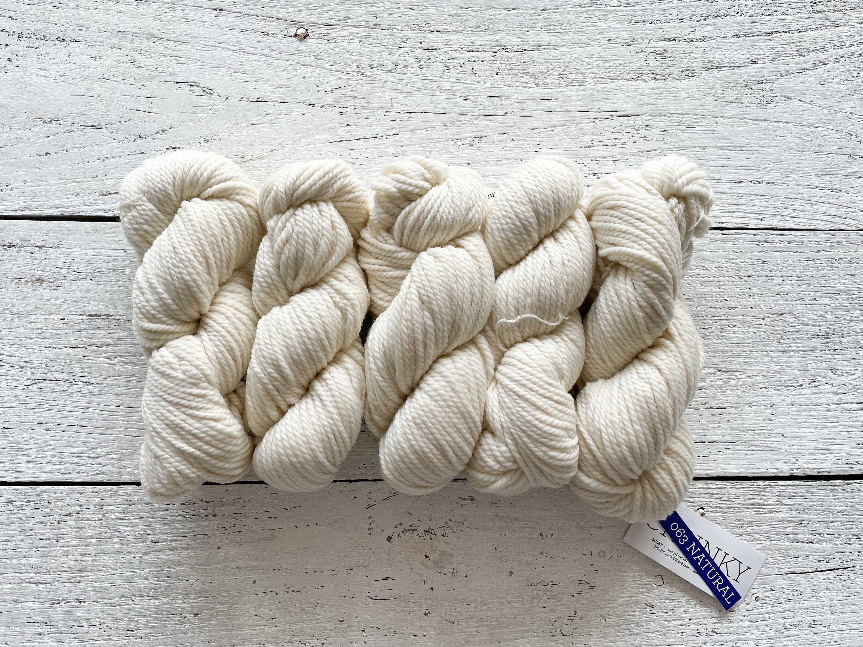 Ombré-Encore Thick Bulky #5 Weight Knit & Crochet Hygge Yarn for Chunky Blankets, Hats, Scarves and Shawls, 100% Acrylic, 3-Pack, 507yds/420g (Milky