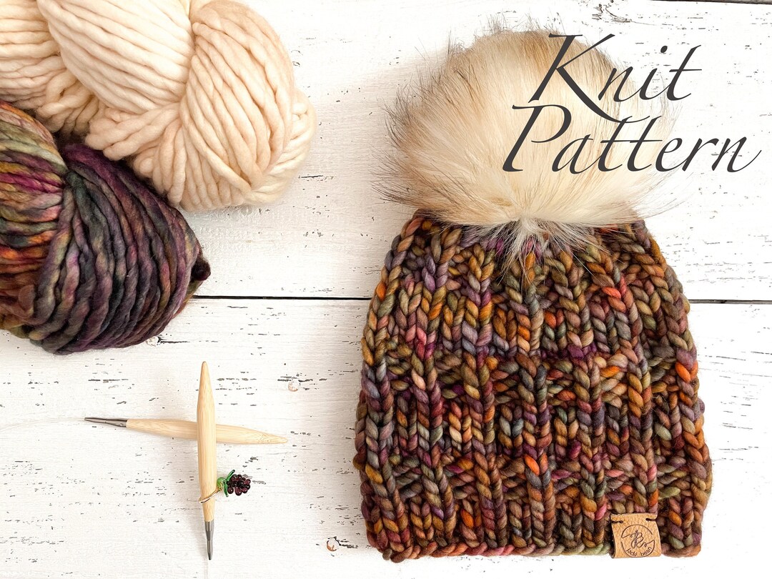 KNITTING PATTERN: the Rocklin Beanie // Knit Hat Pattern, Beanie ...