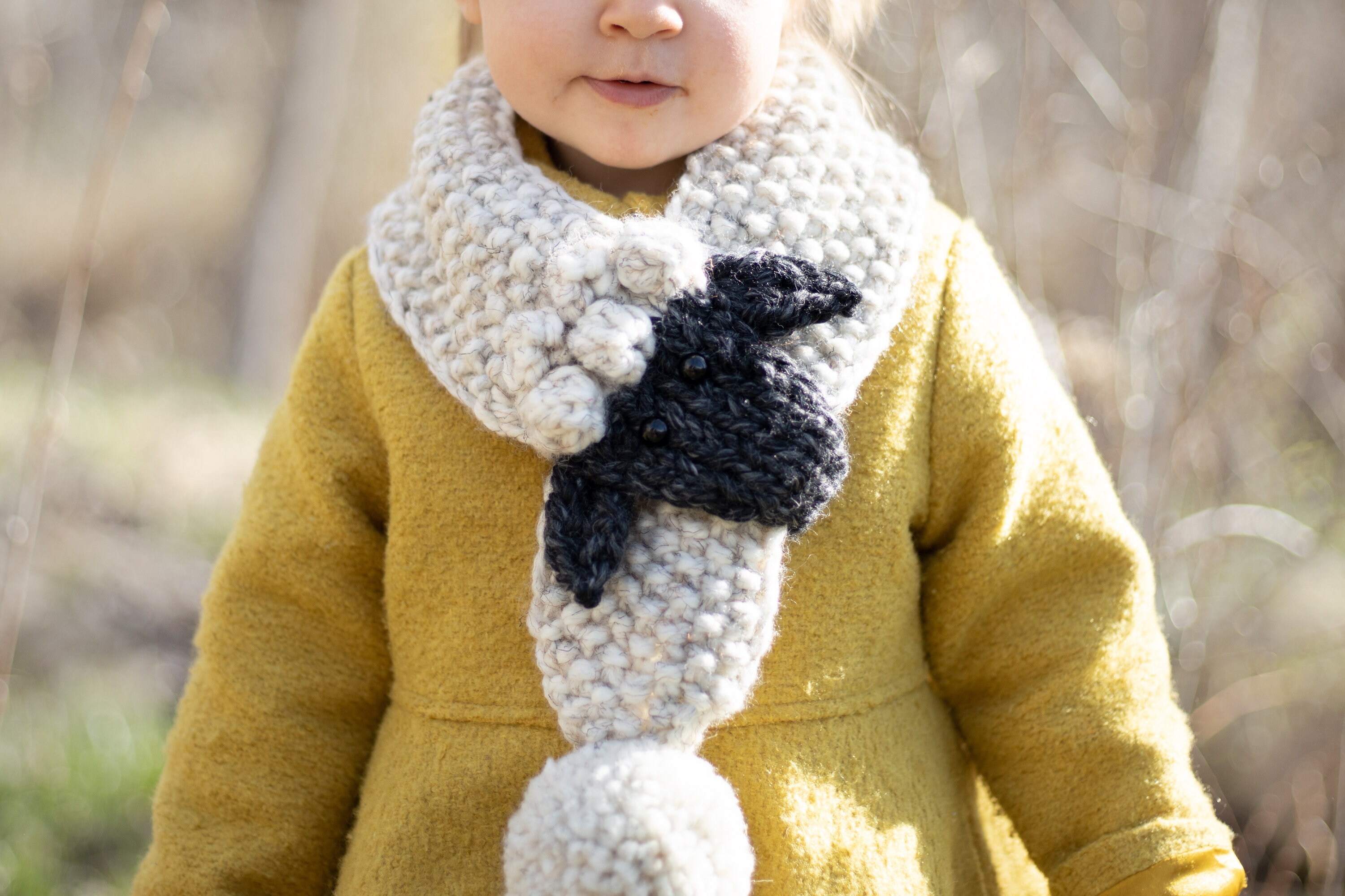 KNITTING PATTERN Black Sheep Scarf Knit Patternanimal Etsy