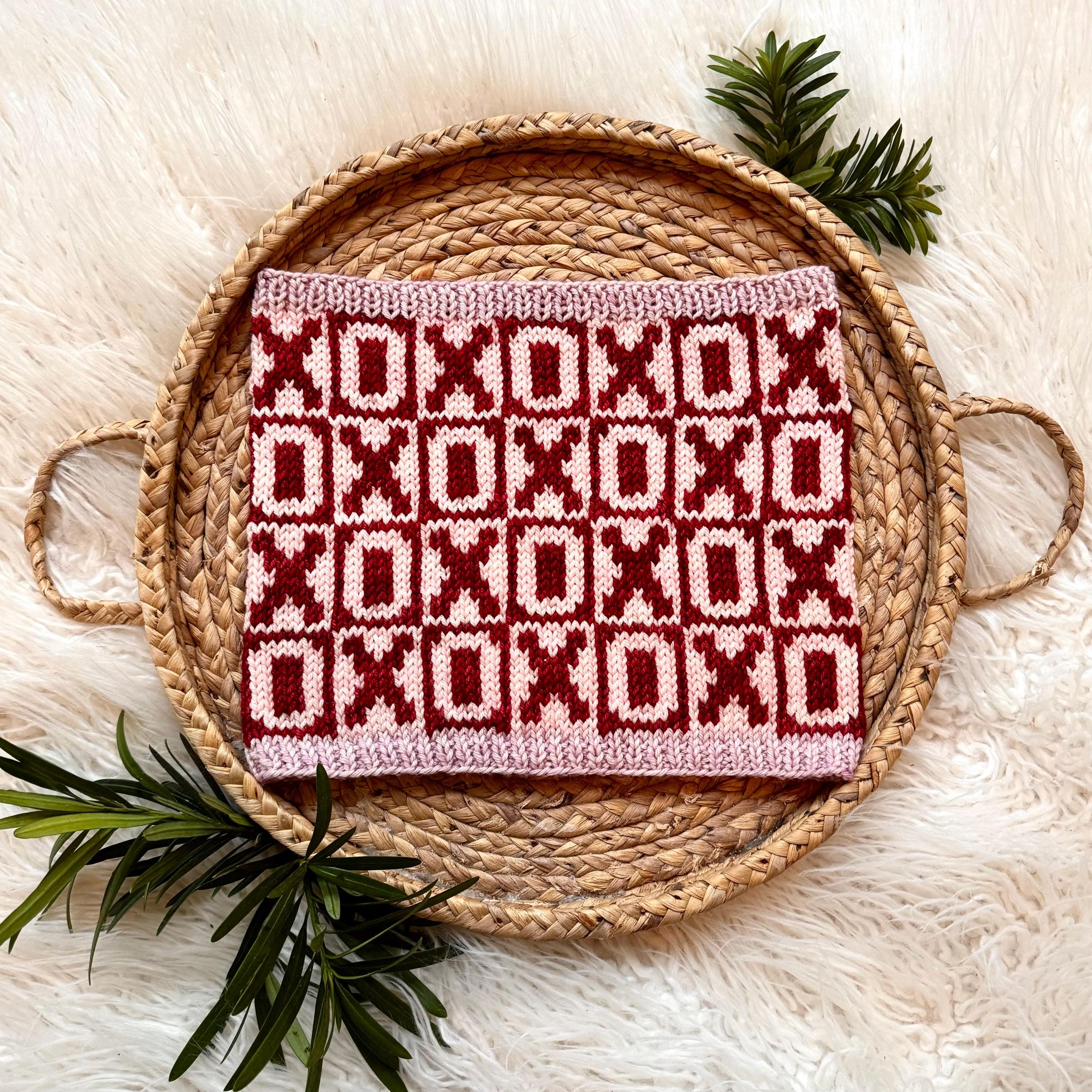 Stranded Colorwork Cowl KNITTING PATTERN: XOXO Cowl /knit Cowl Pattern, Stranded Colorwork ...