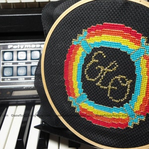Electric Light Orchestra - ELO Band Logo - Spaceship - Jeff Lynne  - Cross Stitch Pattern - PDF Instant Download