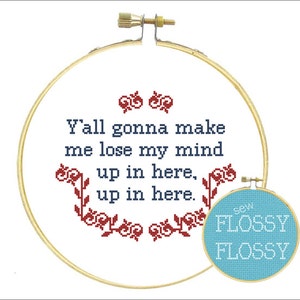 DMX - Party Up (Up in Here) - Y'all Gonna Make Me Lose My Mind, Up In Here - Rap Lyrics - Cross Stitch Pattern - PDF Instant Download