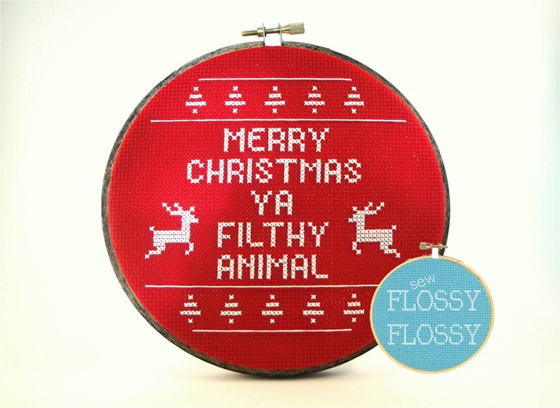 Home Alone Merry Christmas Ya Filthy Animal Cross Stitch | Etsy