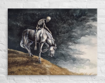 Journey - Skeleton on a Pale Horse Gallery Wrapped Canvas Print