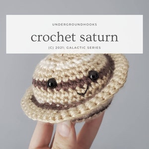 Saturn Crochet Pattern - Beginner Planetary Amigurumi - Solar System Gas Giant - Outer Space Crafts - Ring System - Nerdy Geeky Desk Toys