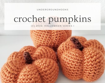 Crochet Pumpkins Pattern - Easy Beginner Crochet Plushie - Halloween Spooky Stuffed Fall Decor - Trick or Treat - Holiday Crafts - Vegetable