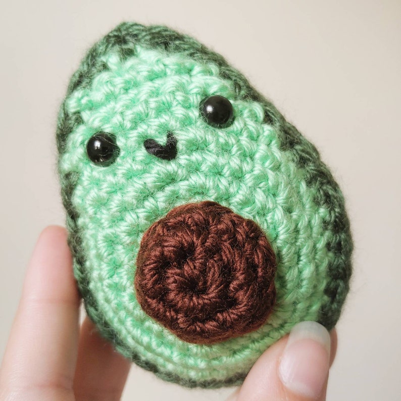 Avocado Amigurumi Pattern Beginner Crochet Plushie Kawaii Fruit Lover Play Kitchen image 4