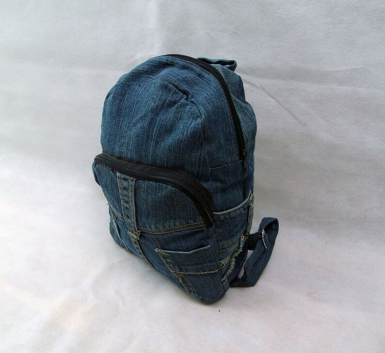 blue jean backpack