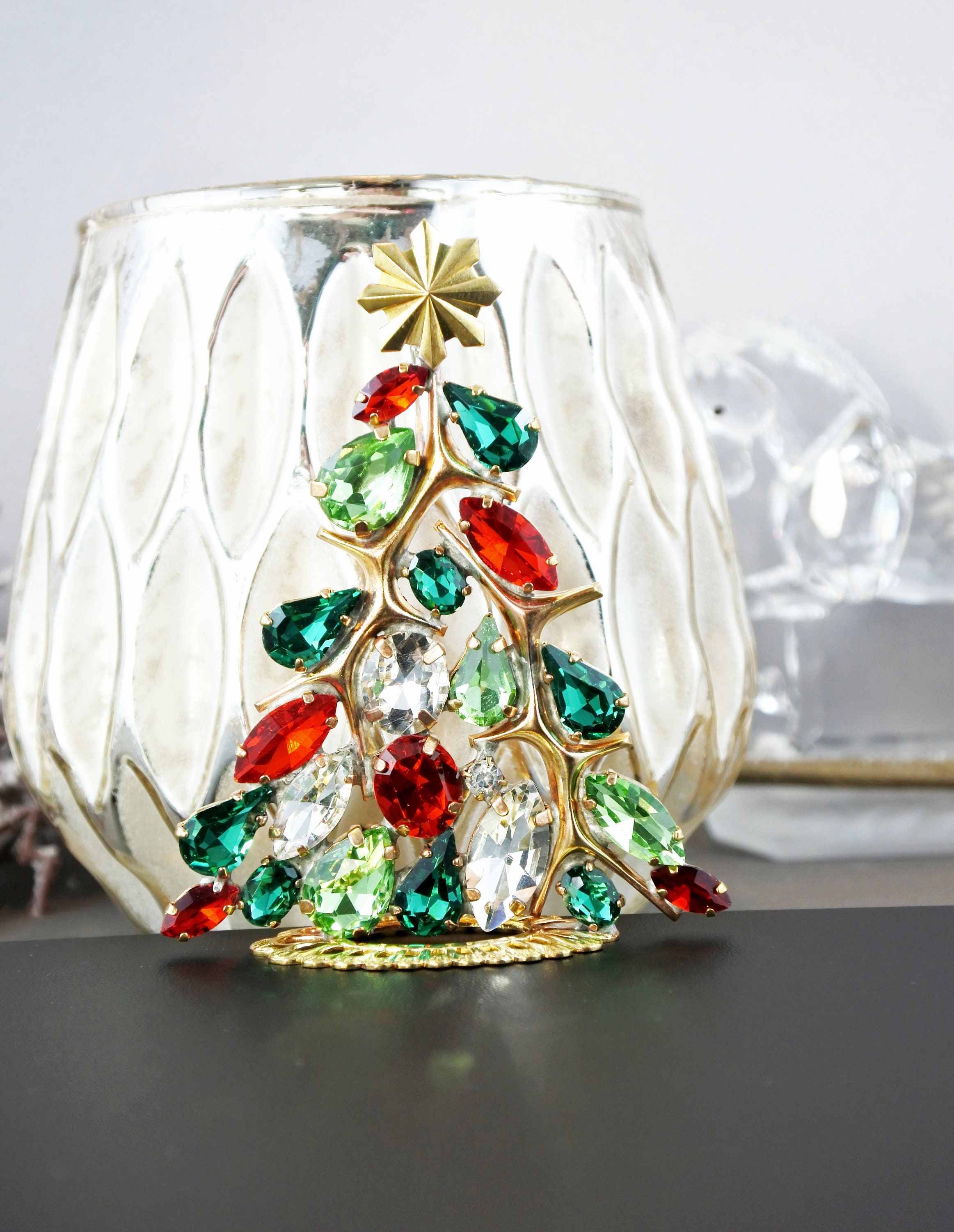 Gold tabletop christmas tree Etsy.de